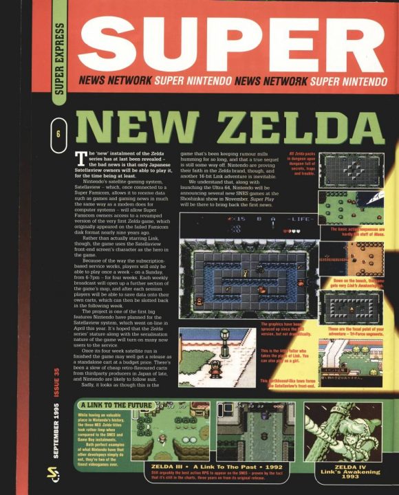 Years after being released, the names "Zelda III" and "Zelda IV" were still in use Years after being released, the names "Zelda III" and "Zelda IV" were still in use