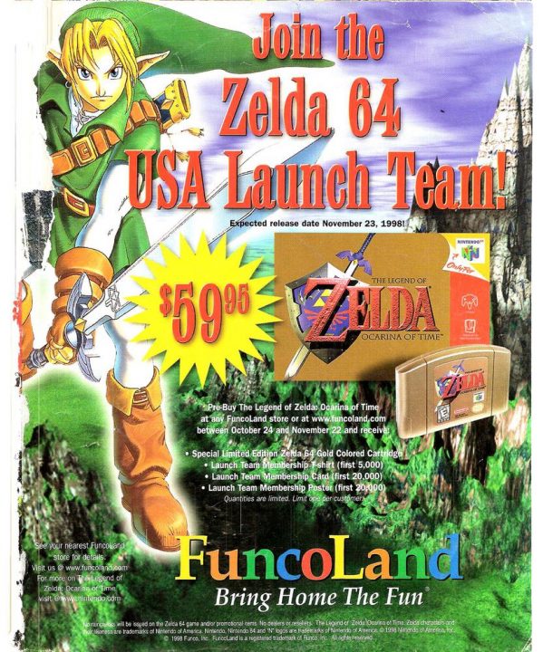 A game store ad calls it "Zelda 64" A game store ad calls it "Zelda 64"