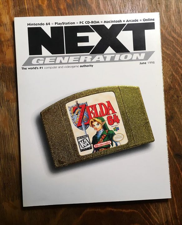 A mock "Zelda 64" cartridge is an entire magazine cover! A mock "Zelda 64" cartridge is an entire magazine cover!