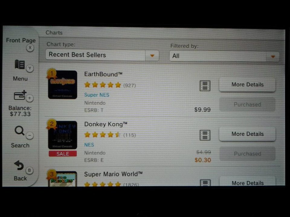 EarthBound at the #1 spot for recent best sellers EarthBound at the #1 spot for recent best sellers