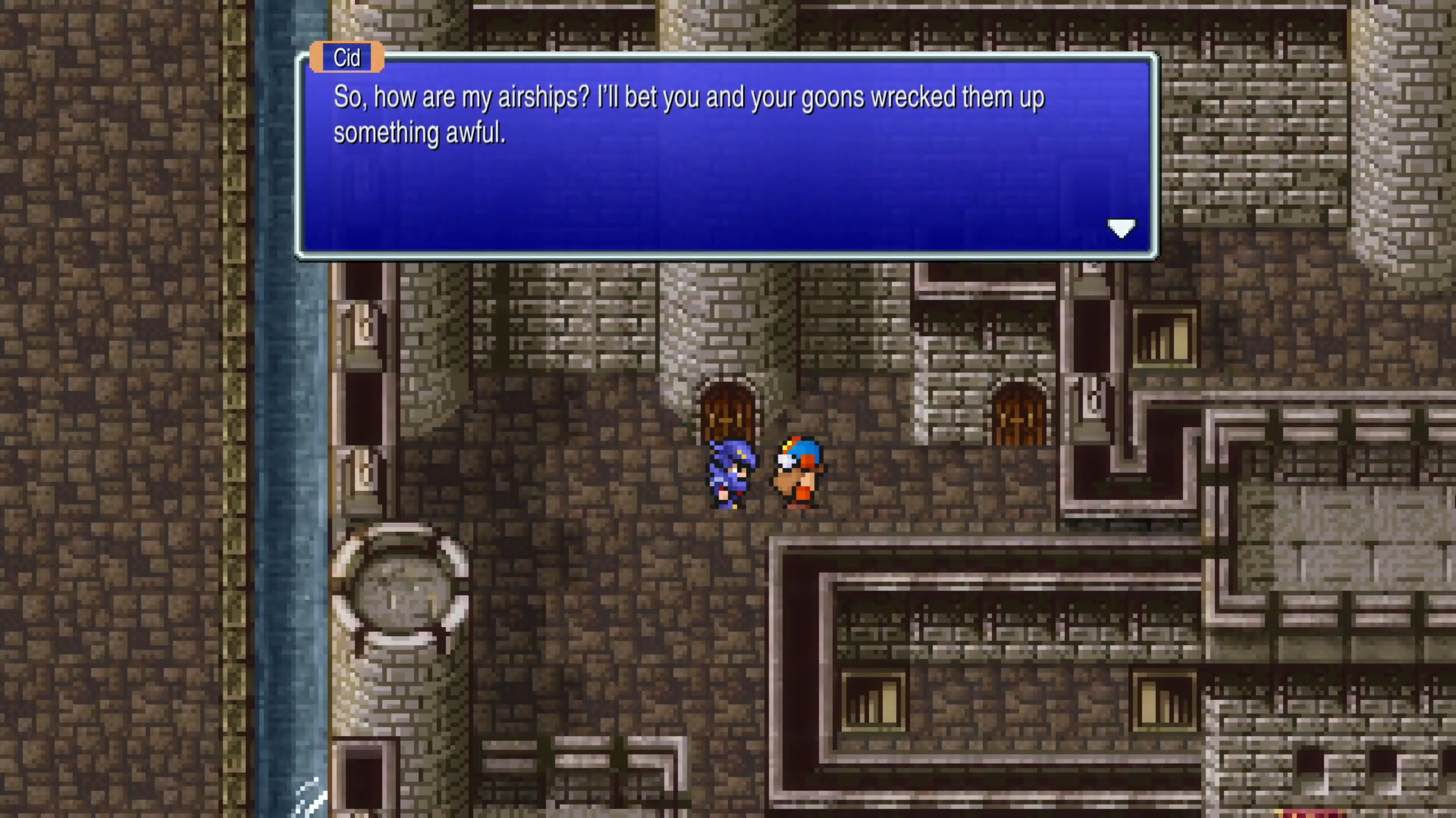 The 2021 English release of Final Fantasy IV Pixel Remaster uses the PSP translation as a base, meaning the quirks of the Game Boy Advance translation are also present - including memes and references from 20 years earlier